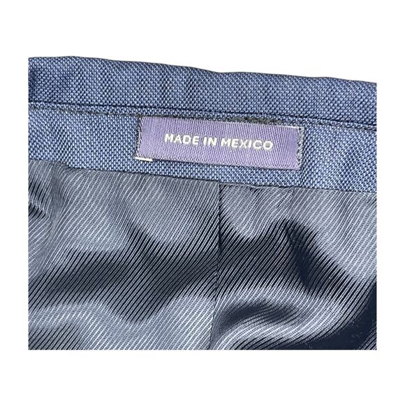 Stafford Blazer Jacket Men 46R Navy Wool Classic Fit Notch Lapel Single Breasted - Picture 6 of 10